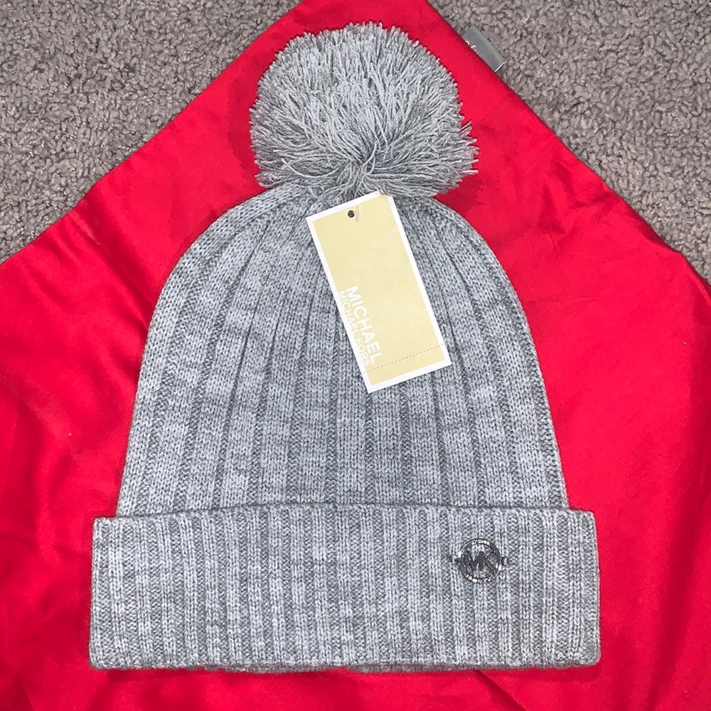 MICHAEL by Michael Kors Pom Cuffed Beanie